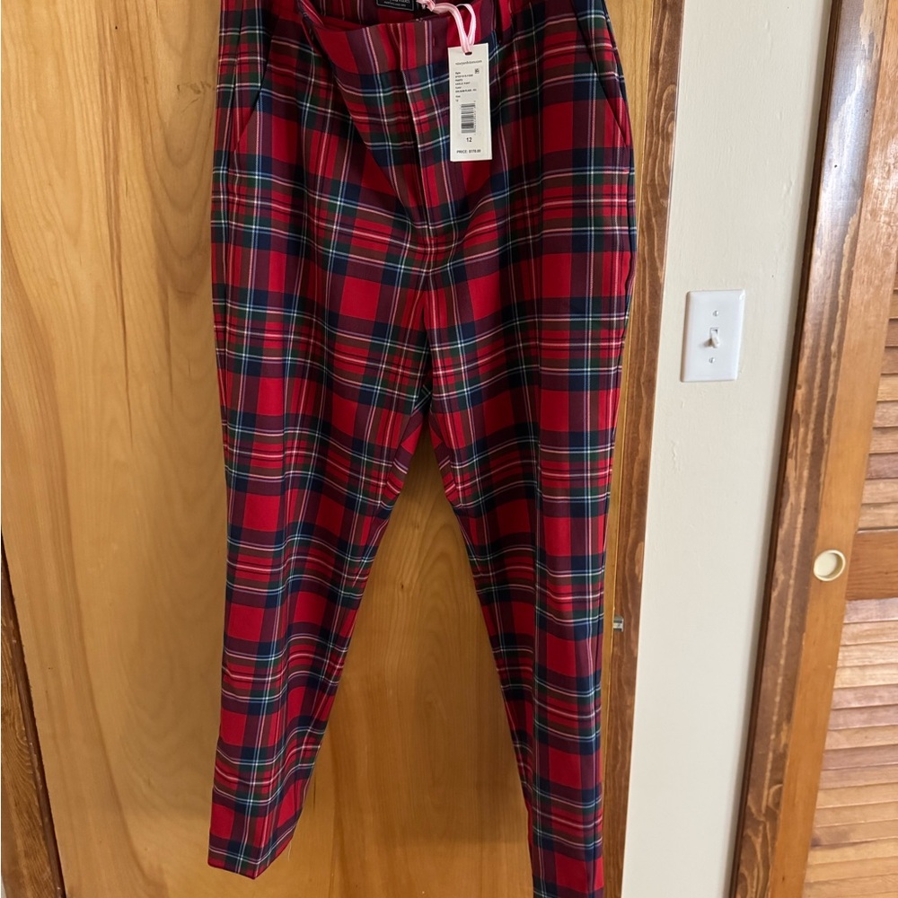 Red Plaid Trousers
